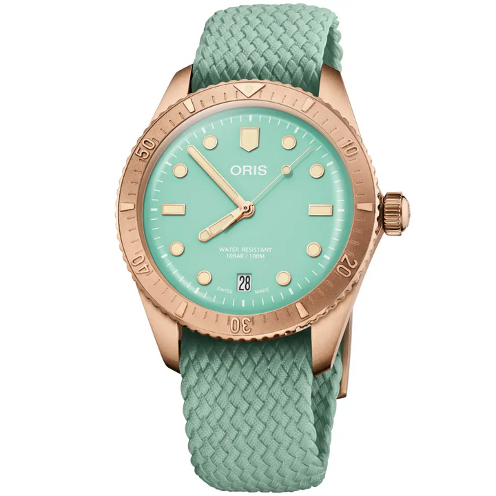 Oris Divers Sixty-Five Bronze Cotton Candy Green 01 733 7771 3157-07 3 19 03BR Oris