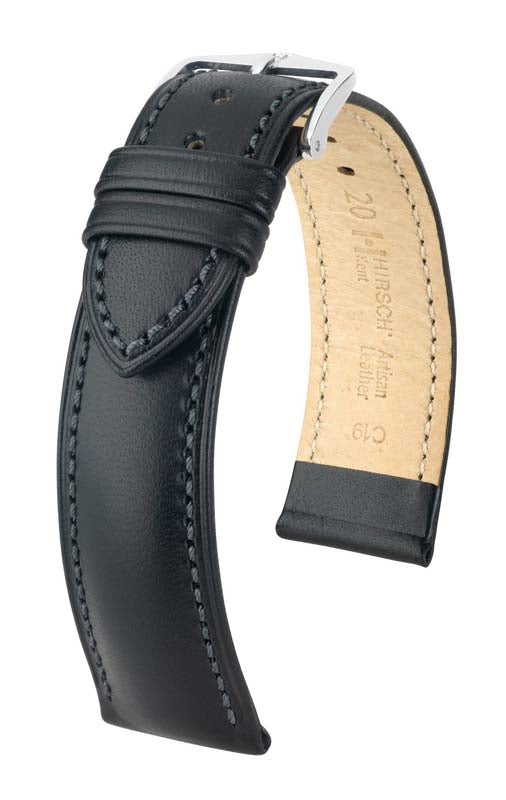 Hirsch Kent Artisan nahkaranneke L musta 