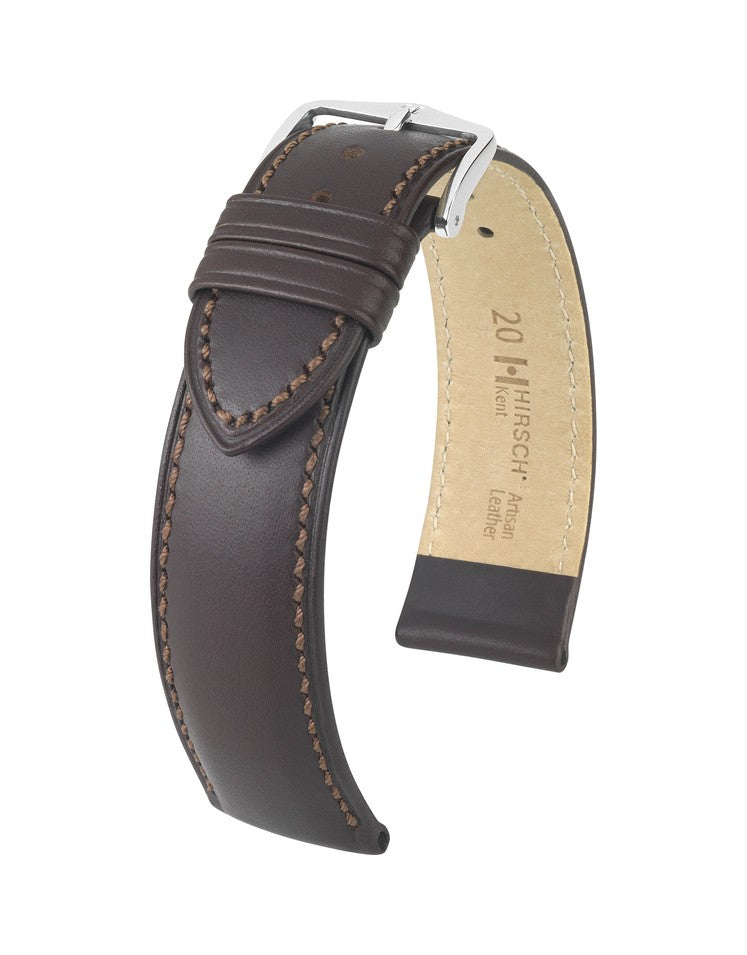 Hirsch Calf Kent Artisan nahkaranneke ruskea M 18 mm