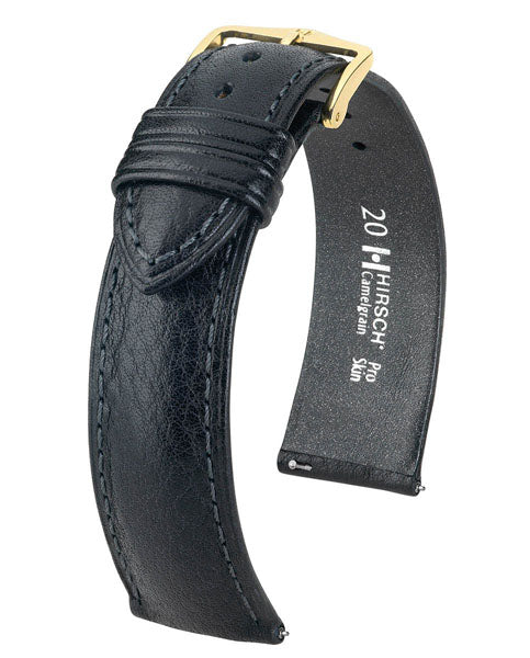 Hirsch Camelgrain nahkaranneke musta L