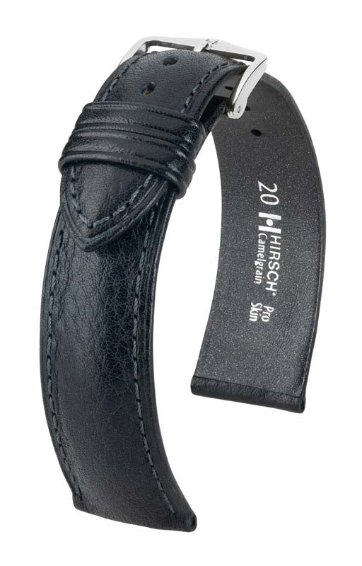 Hirsch Camelgrain nahkaranneke musta L