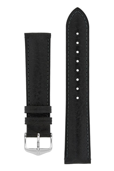 Hirsch Camelgrain nahkaranneke musta L