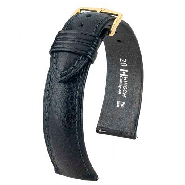 Hirsch Camelgrain Nahkaranneke musta M 