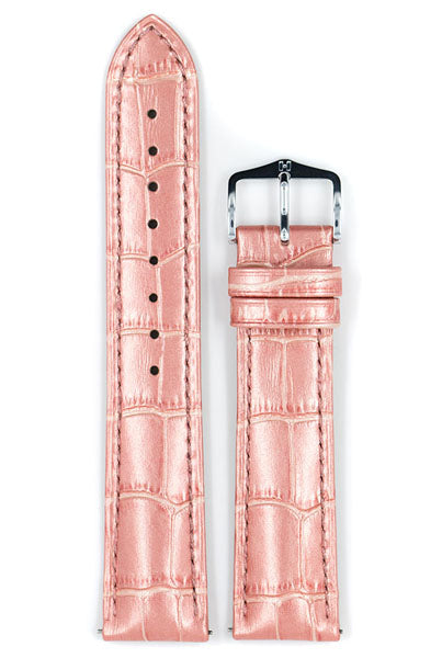 Hirsch Duke Metallic nahkaranneke roosa L
