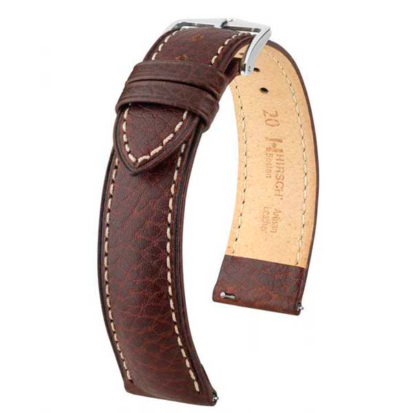 Hirsch Boston nahkaranneke ruskea M
