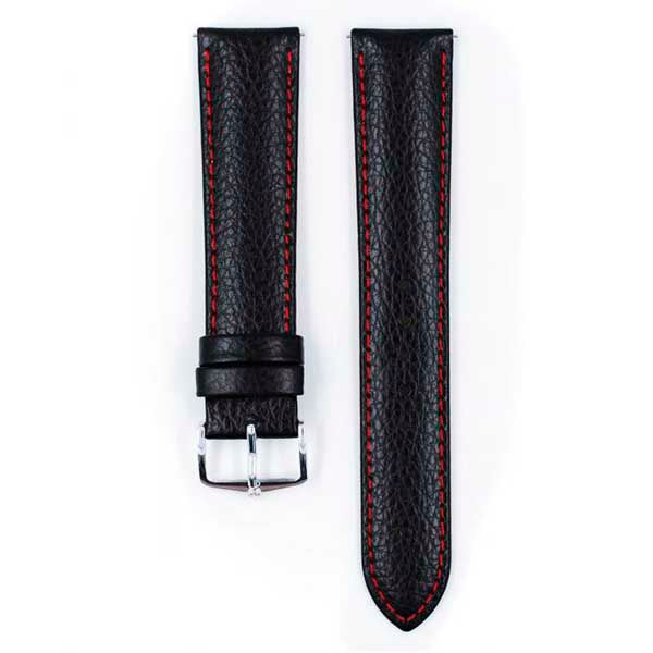 Hirsch Kansas nahkaranneke musta L