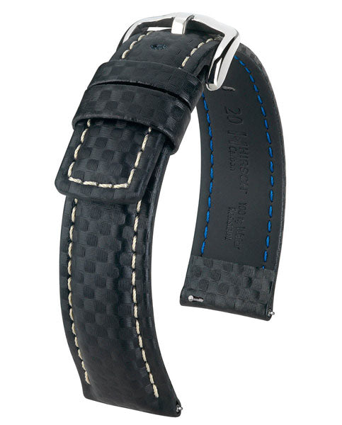 Hirsch Carbon nahkaranneke musta L 