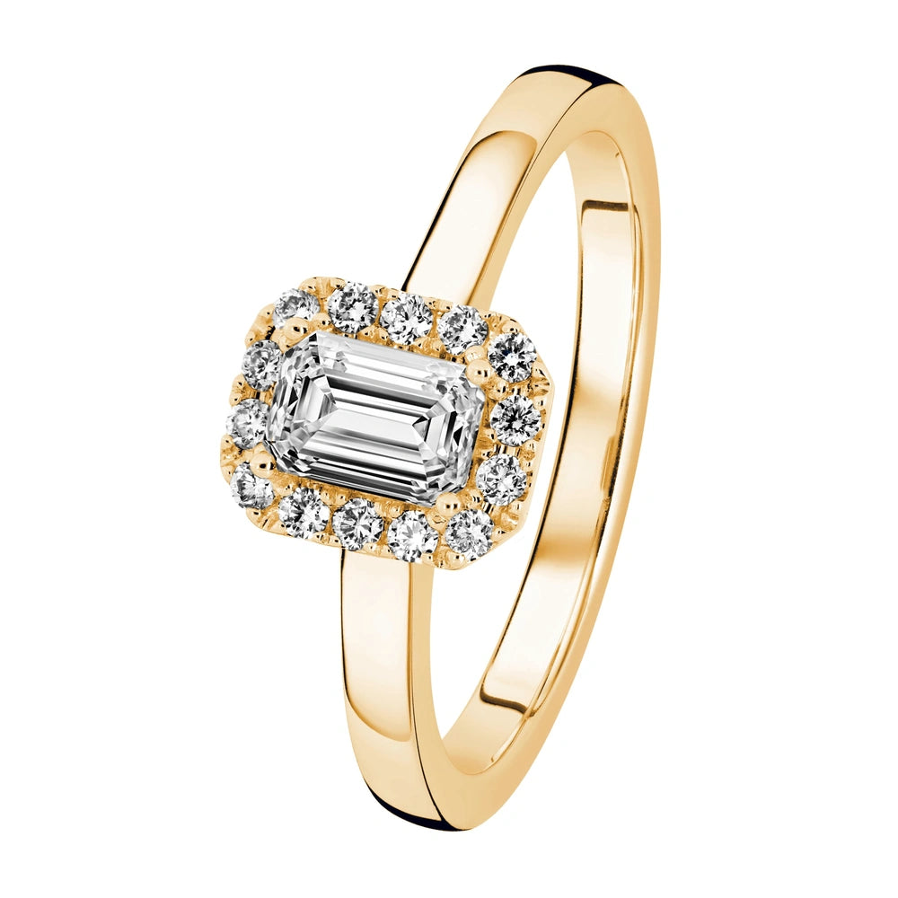 Kohinoor Valerie 0,64 ct laboratoriotimanttisormus keltakulta 033L-262K-64