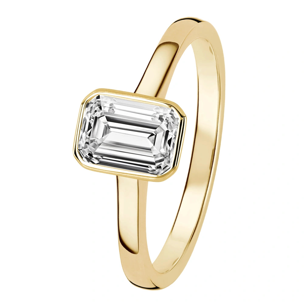Kohinoor Ellen Bezel 1,00 ct laboratoriotimanttisormus keltakulta 033L-819K-100