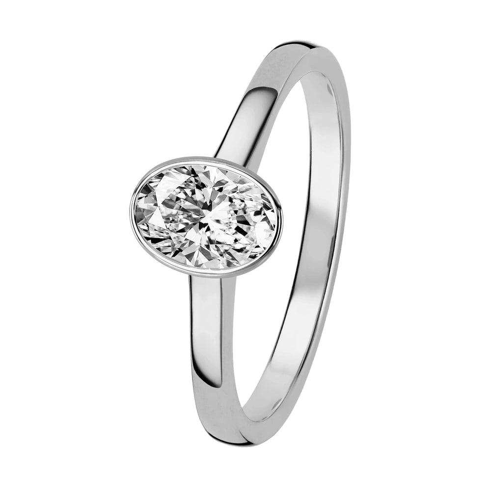 Kohinoor Ellen Bezel 0,50 ct laboratoriotimanttisormus valkokulta 033L-819V-50