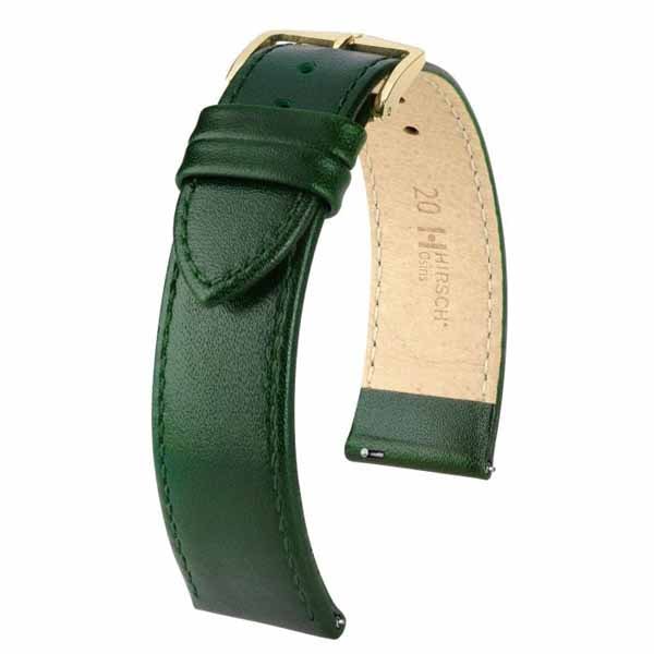 Hirsch Osiris nahkaranneke vihreä L 18 mm

