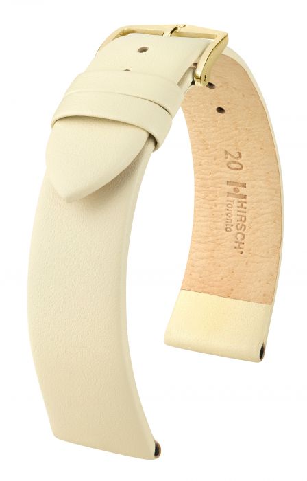Hirsch Toronto nahkaranneke beige M 16 mm