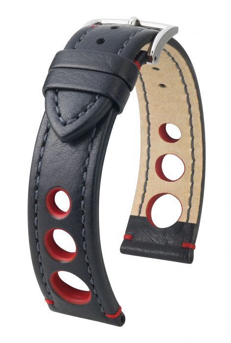 Hirsch Rally nahkaranneke musta L 20 mm
