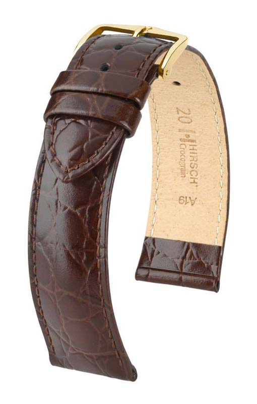 Hirsch Crocograin nahkaranneke ruskea M 
