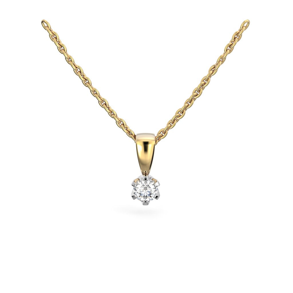 Festive Timanttiriipus Classic 0,10 ct Keltakulta 14K