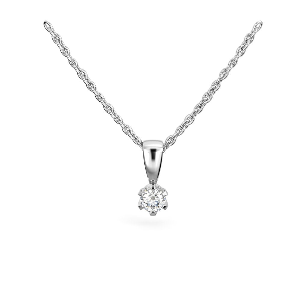 Festive Timanttiriipus Classic 0,10 ct Valkokulta 14K
