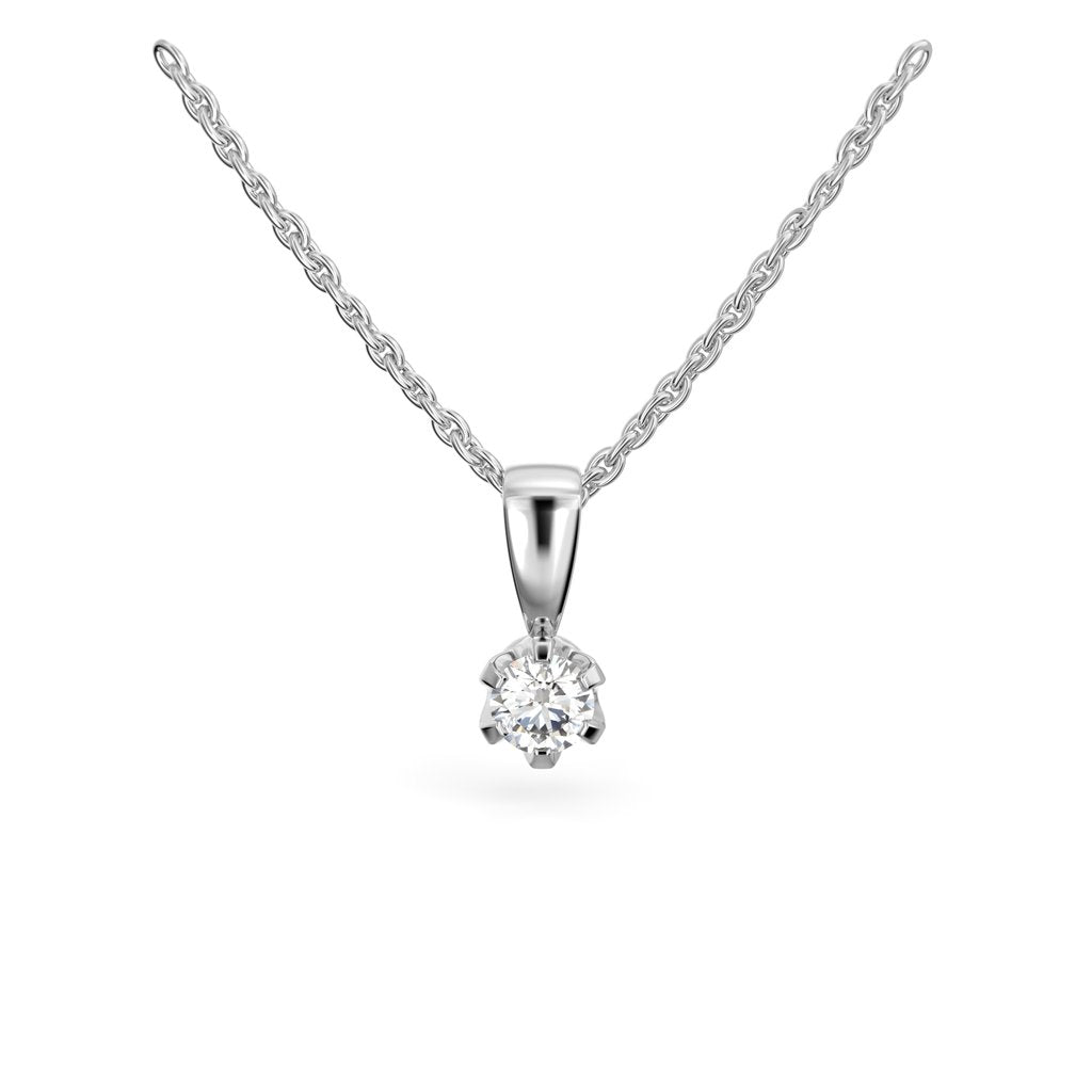 Festive Timanttiriipus Classic 0,15 ct Valkokulta 14K
