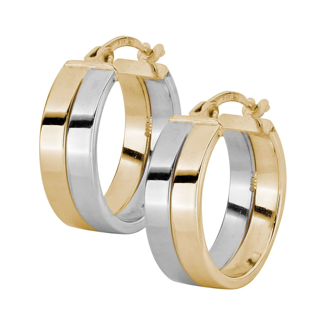 Kohinoor kaksiväriset kultakorvarenkaat 133-8441 Kohinoor