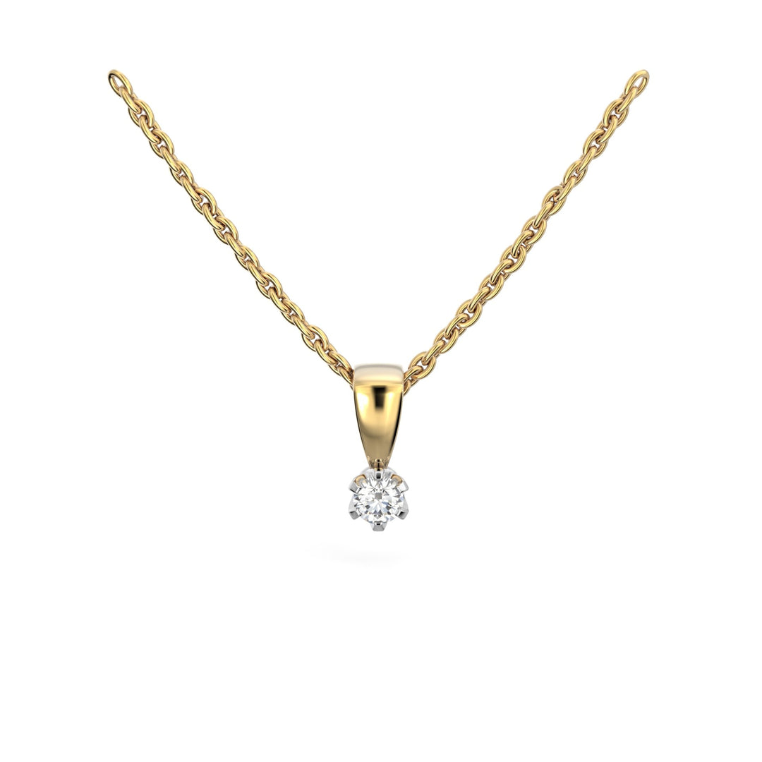 Festive Timanttiriipus Classic 0,05 ct Keltakulta 14K