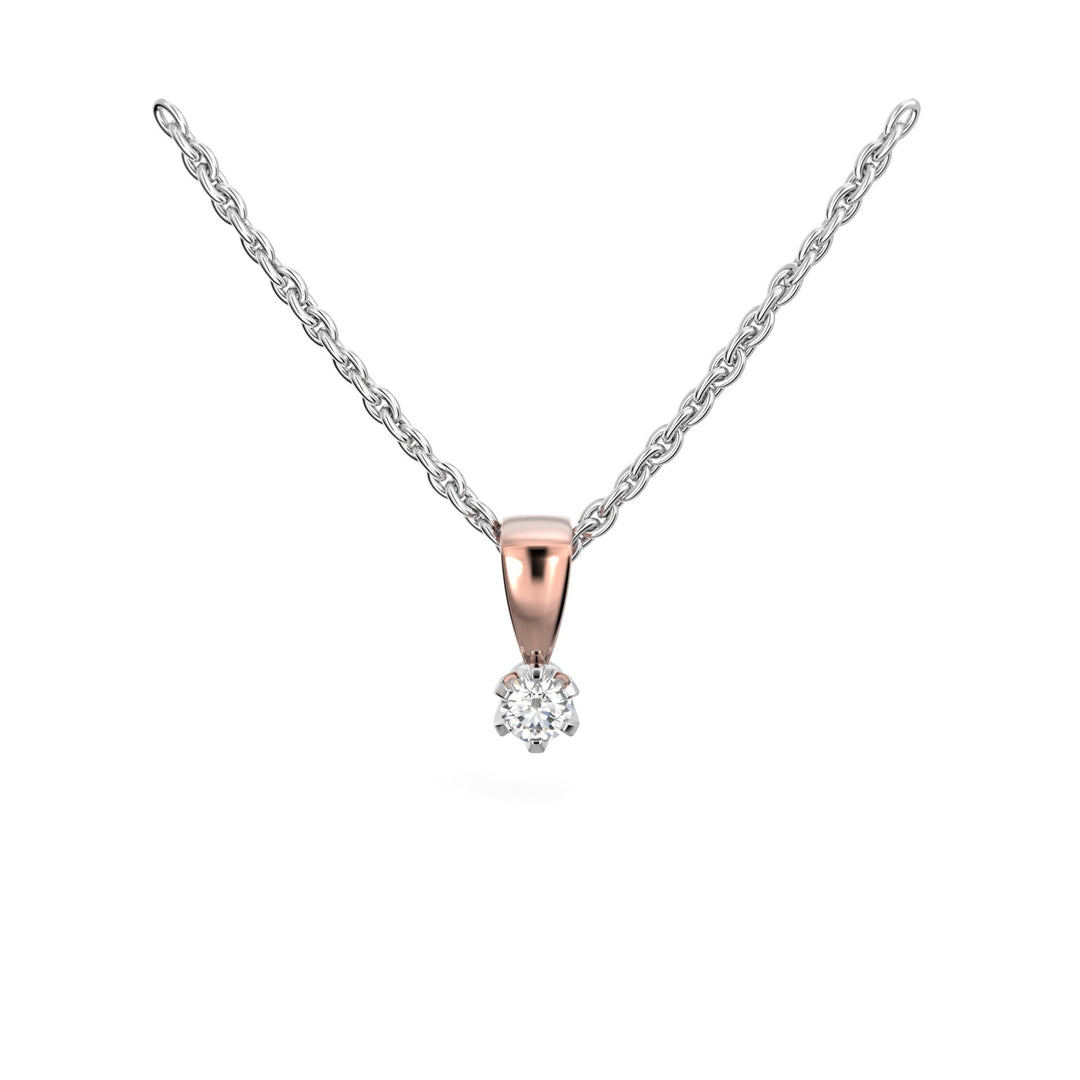 Festive Timanttiriipus Classic 0,05 ct Punakulta 14K