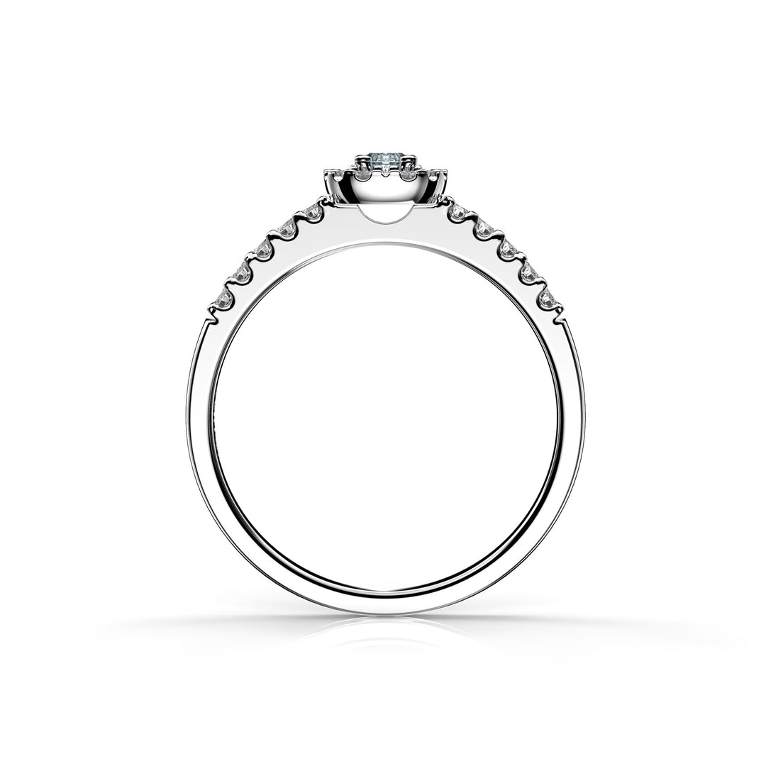 Festive Jasmin akvamariini-timanttisormus 0,18 ct 
