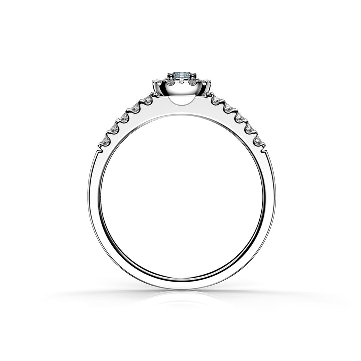 Festive Jasmin akvamariini-timanttisormus 0,18 ct 