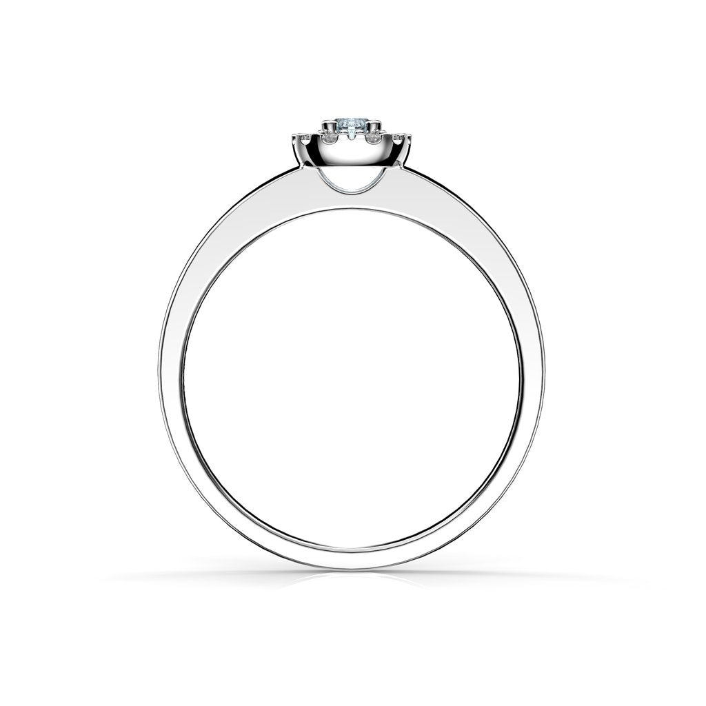 Festive Jasmin akvamariini-timanttisormus 0,08 ct 