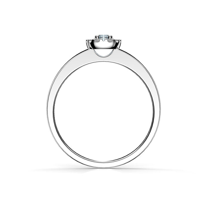 Festive Jasmin akvamariini-timanttisormus 0,08 ct 