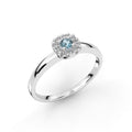 Festive Jasmin akvamariini-timanttisormus 0,08 ct