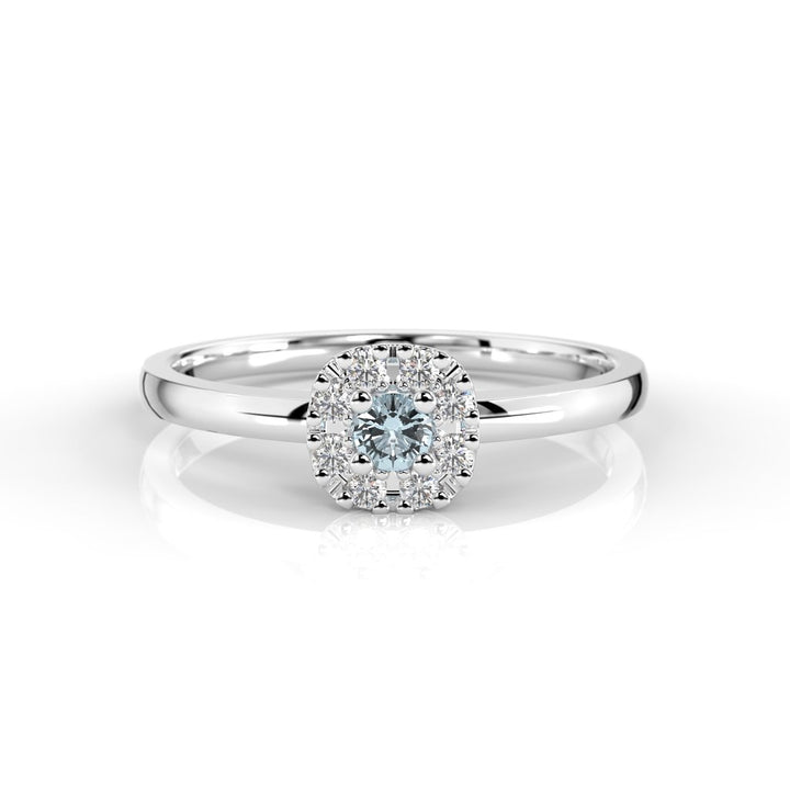 Festive Jasmin akvamariini-timanttisormus 0,08 ct 