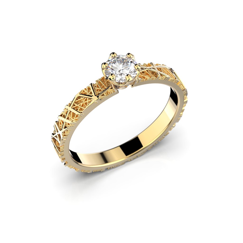 Festive Routa Ikirakka timanttisormus keltakulta 0,23 ct tuotekuva