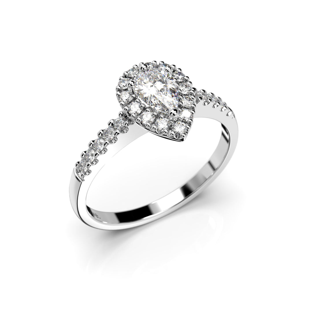 Festive Timanttisormus Penelope 0,53 ct Valkokulta