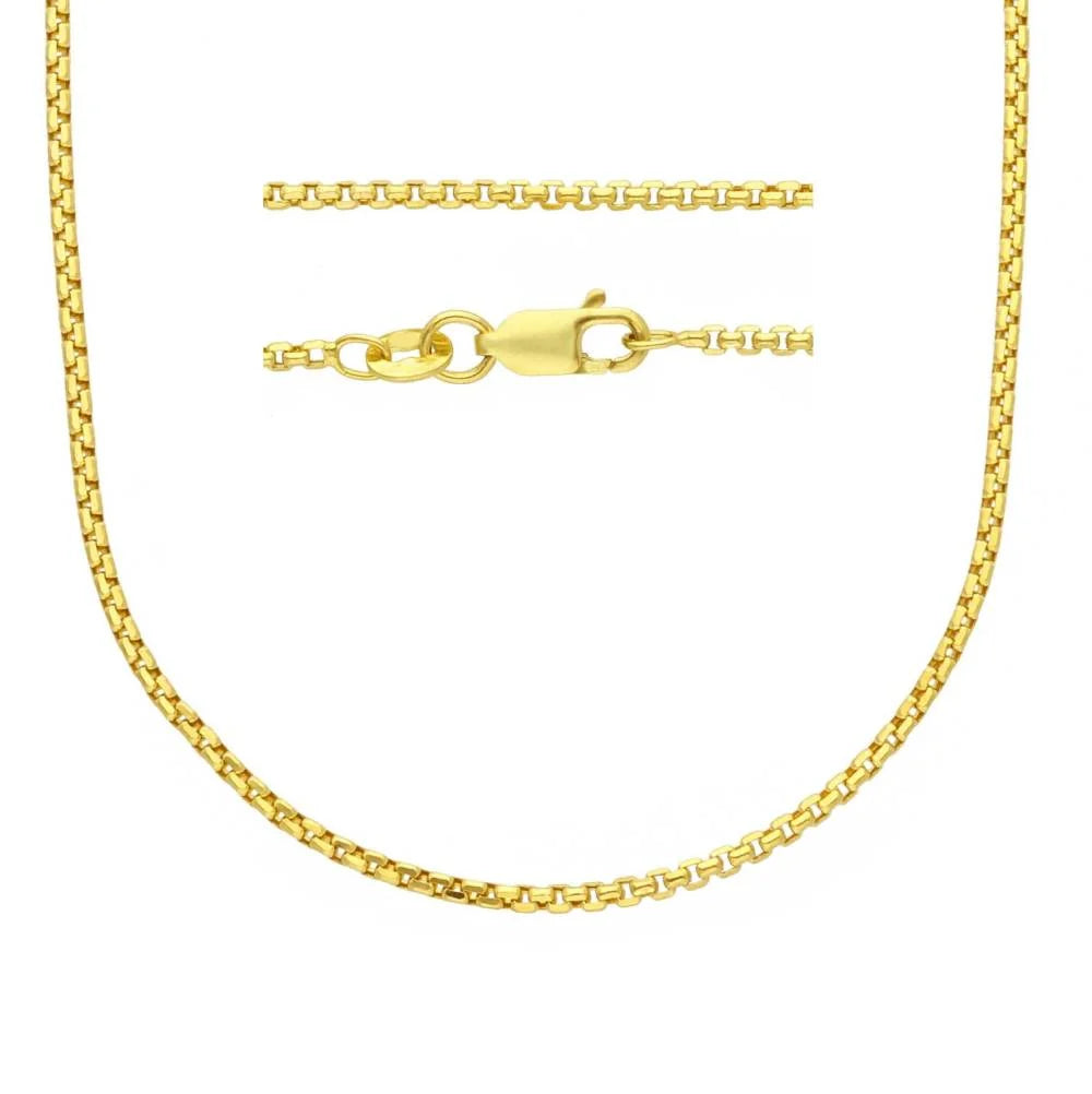 Pyöristetty venetsiaketju 1,8 mm 14K Keltakulta