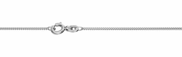 Valkokultainen panssariketju 1,1 mm 14K valkokulta