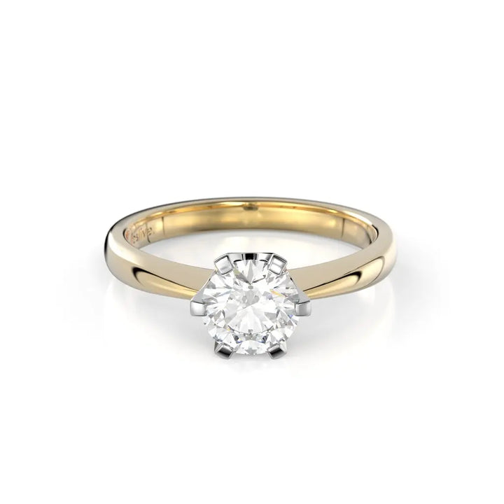 Festive Classic Timanttisormus 0,70 ct Keltakulta