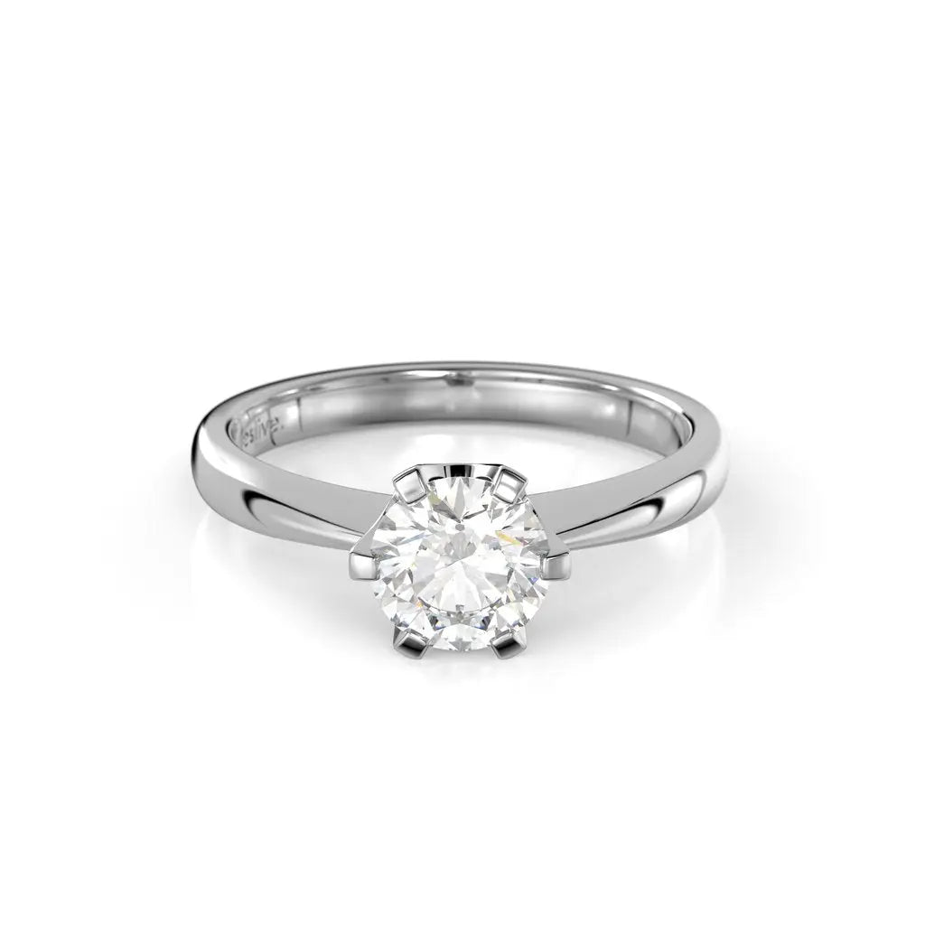 Festive Classic Timanttisormus 0,70 ct Valkokulta 14K