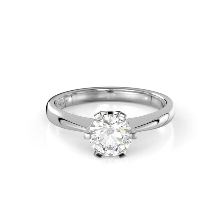 Festive Classic Timanttisormus 0,70 ct Valkokulta 14K