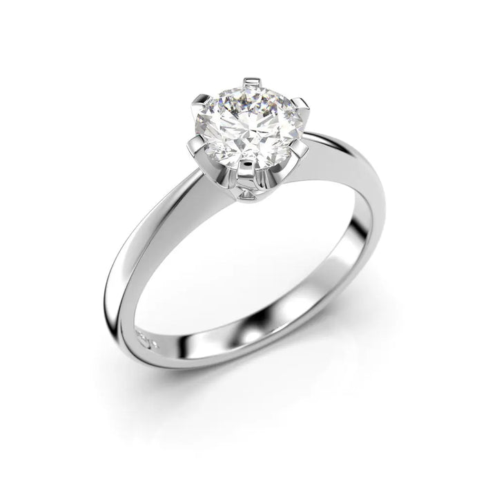 Festive Classic Timanttisormus 0,70 ct Valkokulta 14K