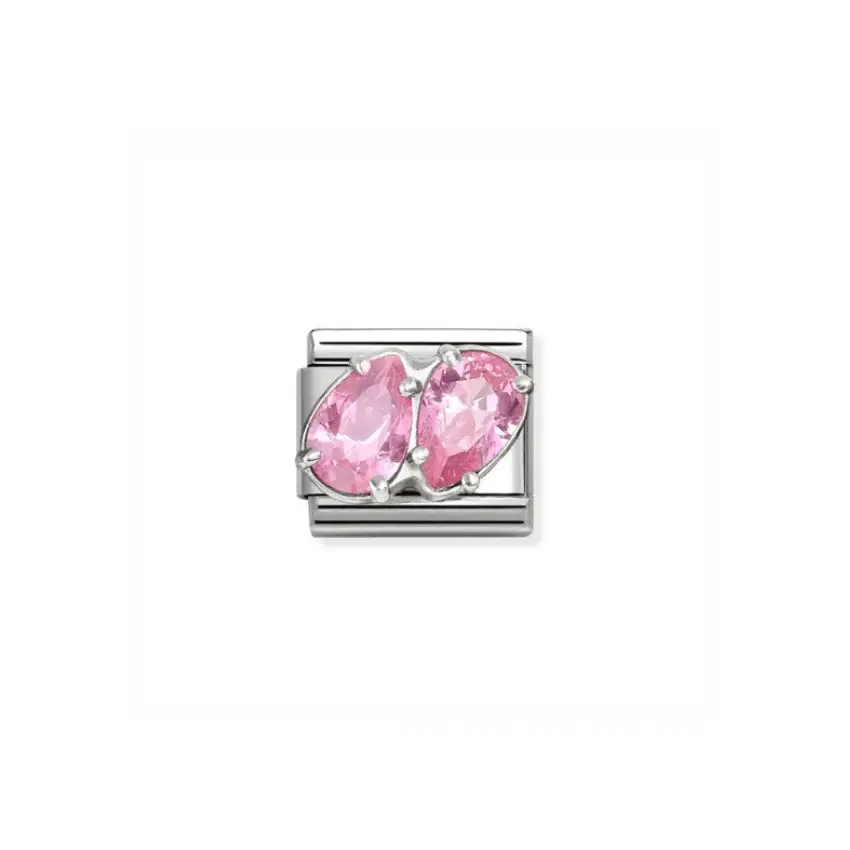 Nomination-pala Classic Silvershine Pinkki Tuplapisara 330329/10 Nomination