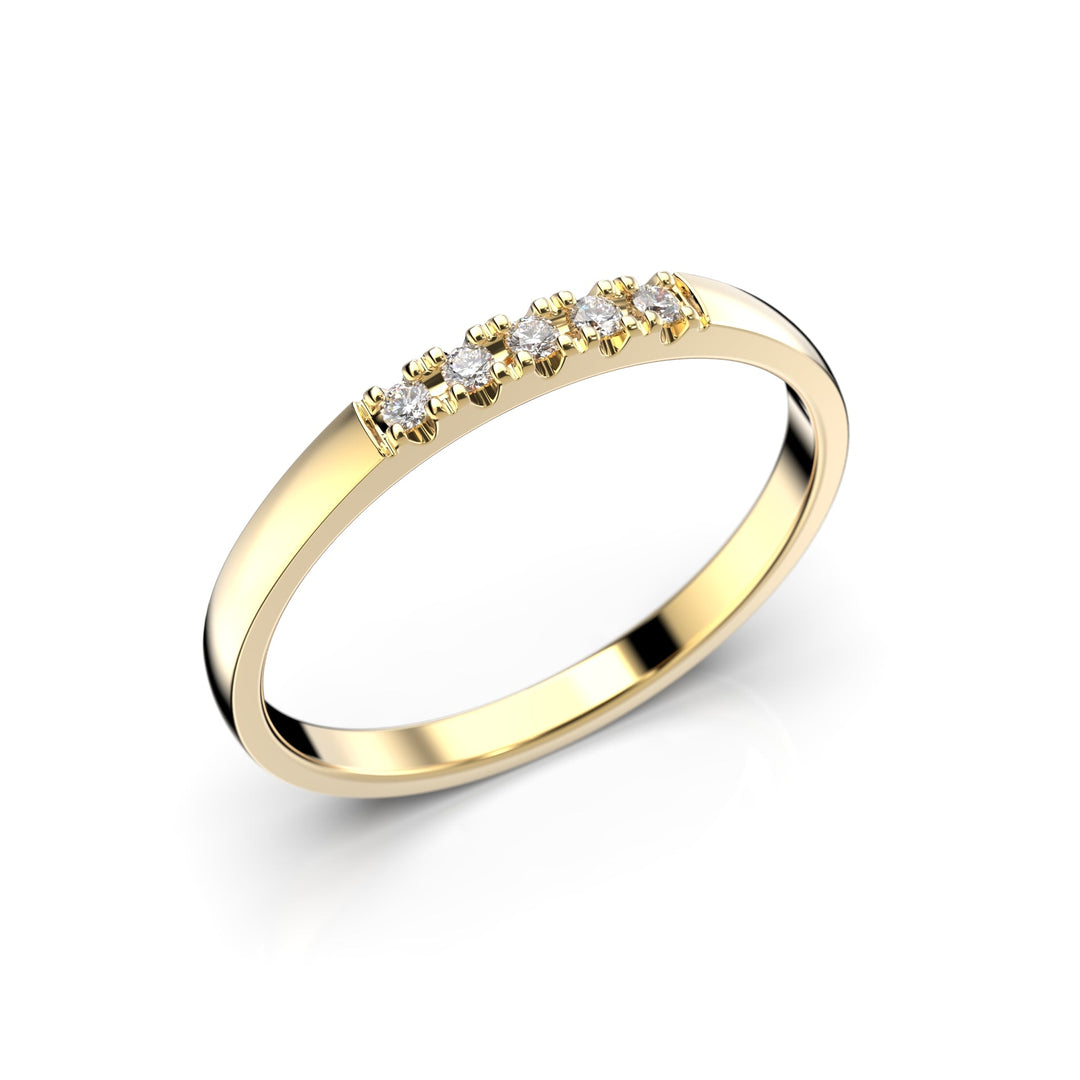 Festive Victoria 0,05 ct timanttisormus keltakulta