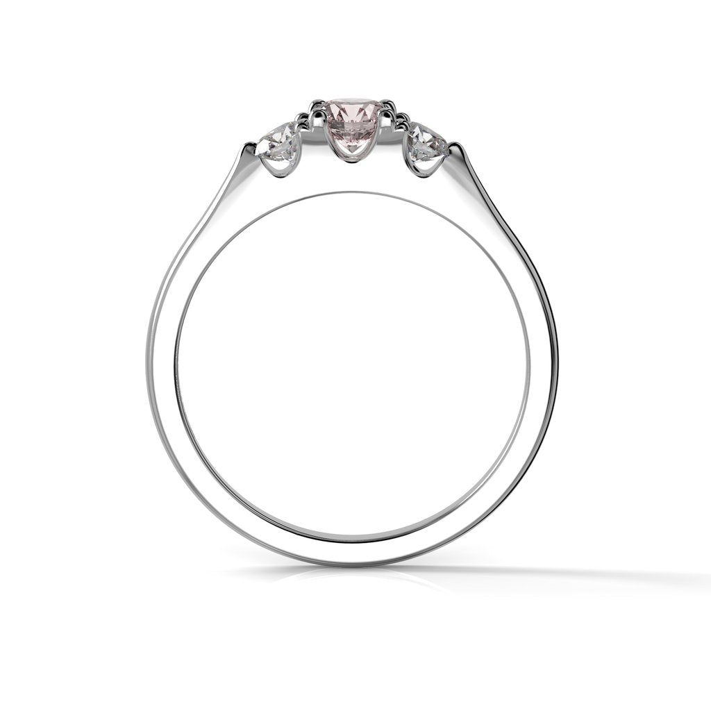 Festive Megan Morganiitti Timanttisormus 0,22 ct valkokulta