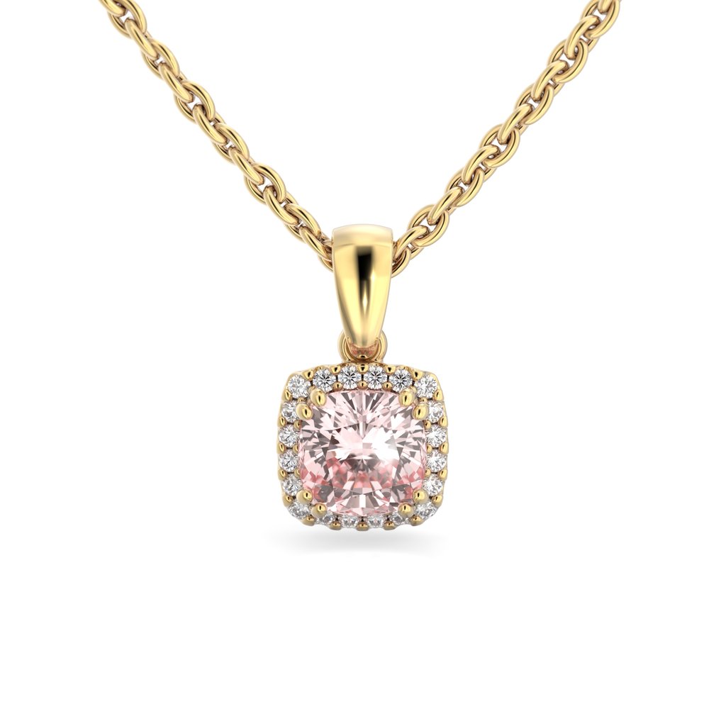 Festive Elsa timanttiriipus morganiitilla 0,10 ct keltakulta