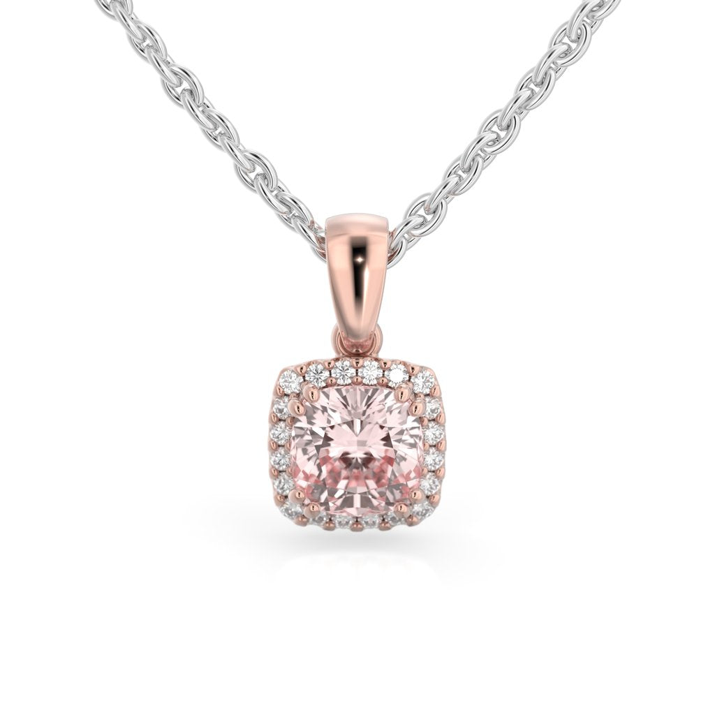Festive Elsa timanttiriipus punakulta 0,10 ct morganiitti