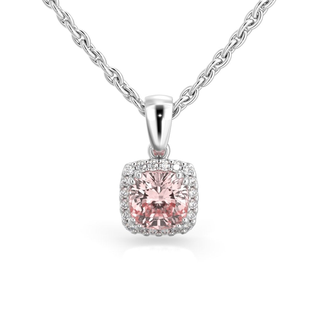 Festive Elsa timanttiriipus valkokulta 0,10 ct morganiitti