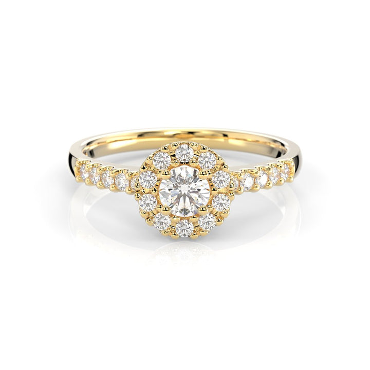 Festive Annabella timanttisormus 0,38 ct keltakulta