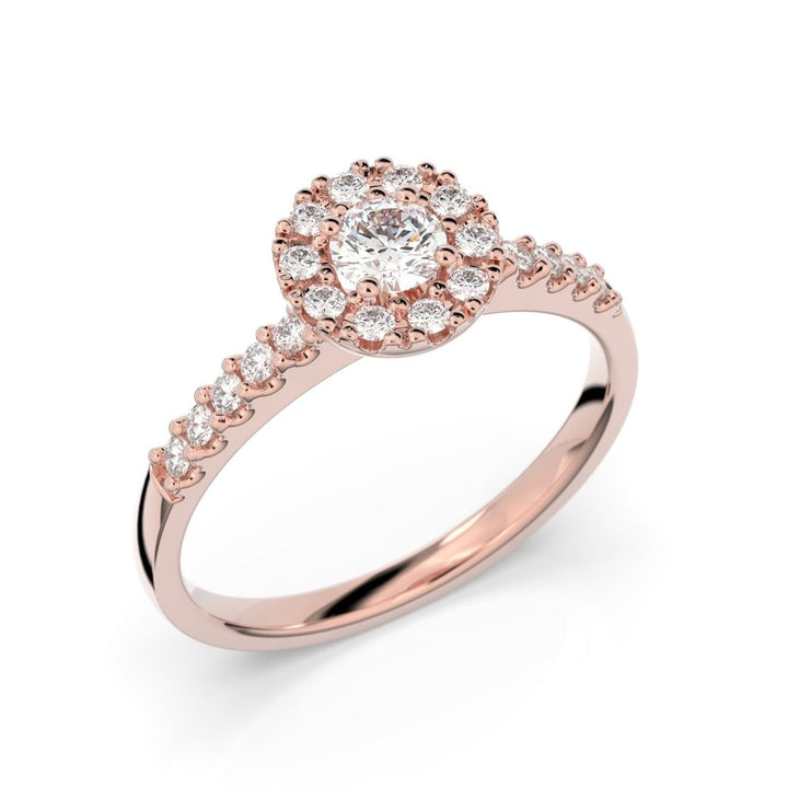 Festive Annabella timanttisormus 0,38 ct punakulta