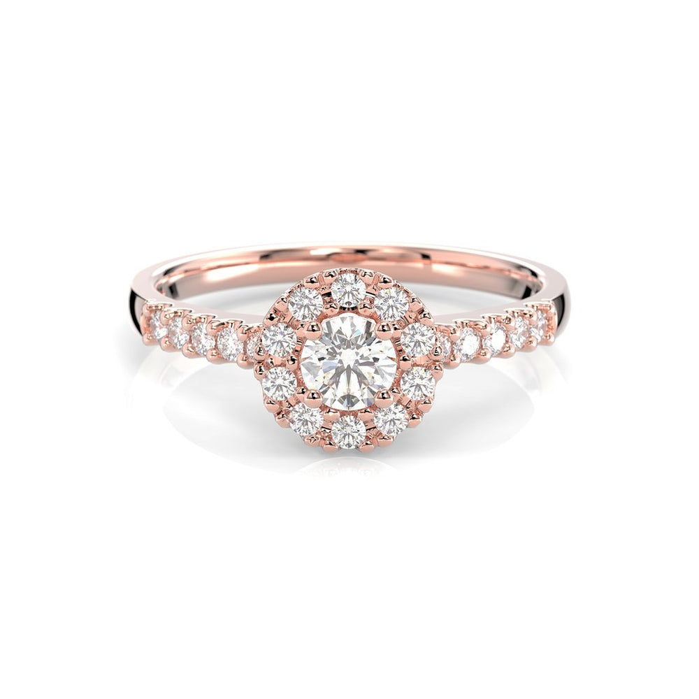 Festive Annabella timanttisormus 0,38 ct punakulta