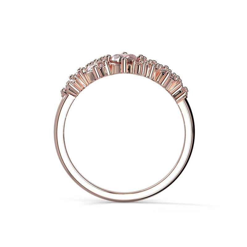 Festive Natasha Pink Timanttivärikivisormus 0,16 ct punakulta