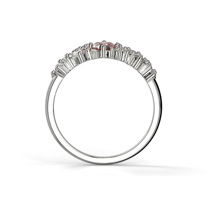 Festive Natasha Pink Timanttivärikivisormus 0,16 ct valkokulta