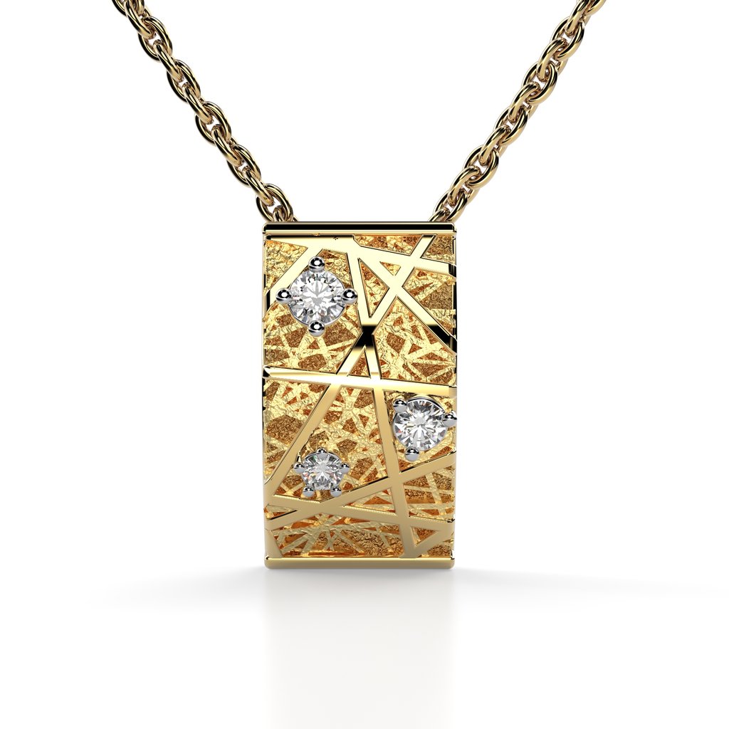 Festive Timanttiriipus Routa 6 mm 0,05 ct Keltakulta 14K